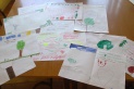 Изготовление открыток ко Дню работников лесного хозяйства детским объединением «Кедр» (школьное лесничество)